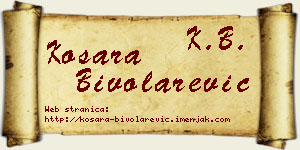 Kosara Bivolarević vizit kartica